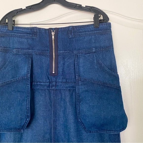 EB Denim Skirt Smoke Modular Denim Cargo Low-Rise Maxi Micro Mini Midnight M NWT - Picture 4 of 7